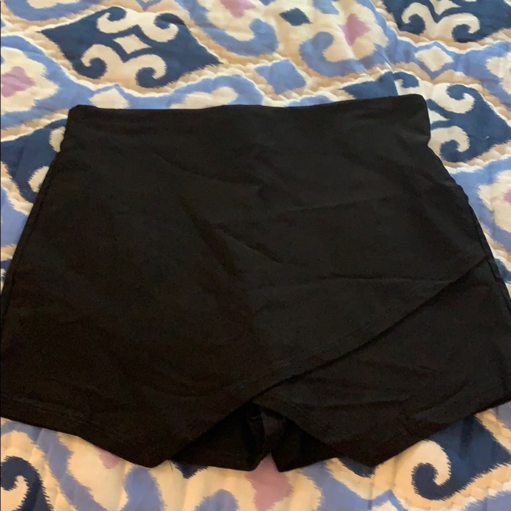 Black envelope skirt